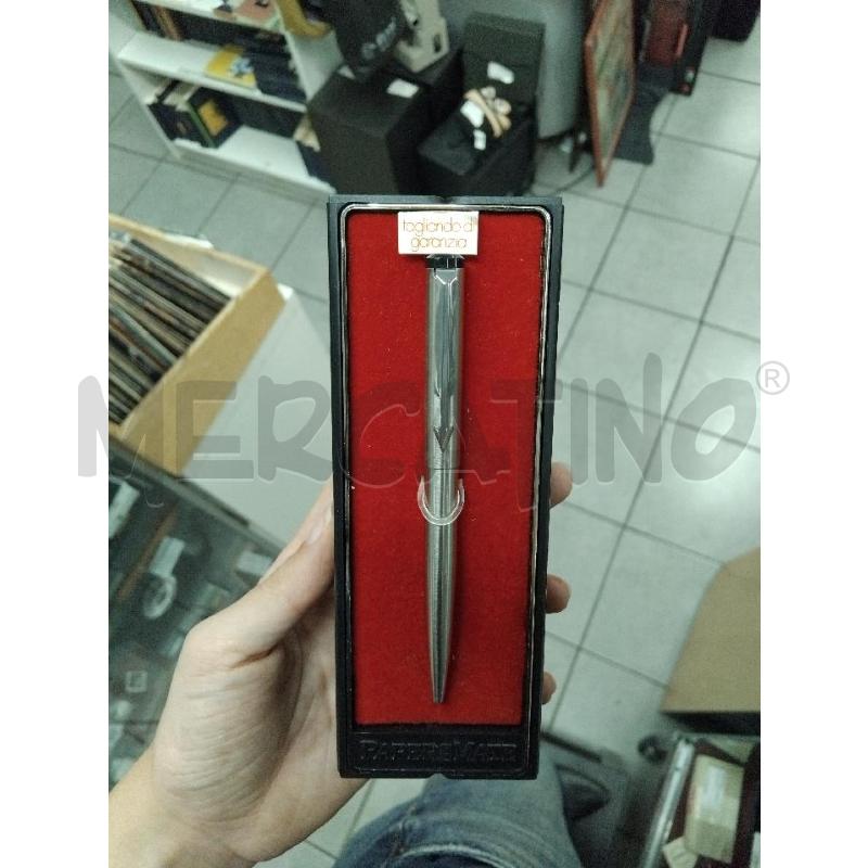 PENNA A SFERA PAPERMATE CON SCATOLA VELLUTO ROSSO | Mercatino dell'Usato Roma monteverde 1