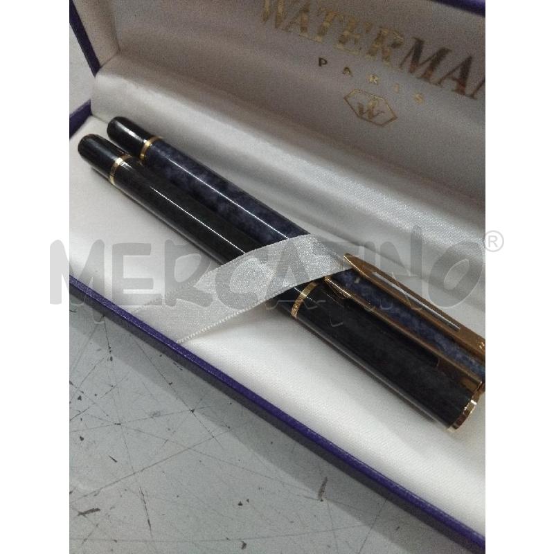 PENNA COPPIA WATERMAN BLU NERO | Mercatino dell'Usato Roma monteverde 2