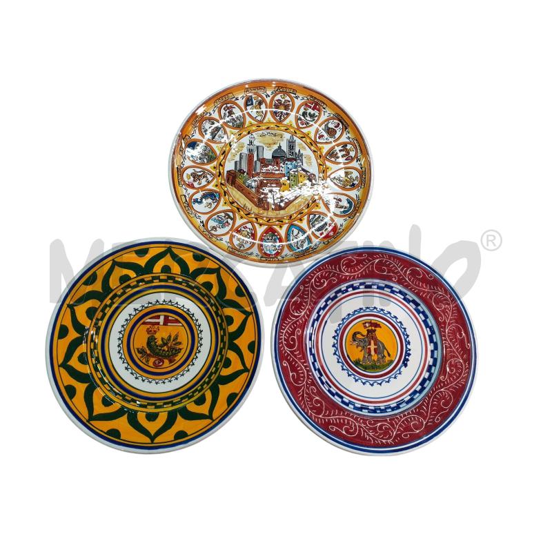 PIATTO SIENA+2PIATTI CONTRADE  | Mercatino dell'Usato Roma monteverde 1