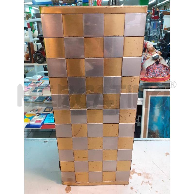 PORTA OMBRELLI ANNI 70 QUADRATI CROMATI E DORATI | Mercatino dell'Usato Roma monteverde 3
