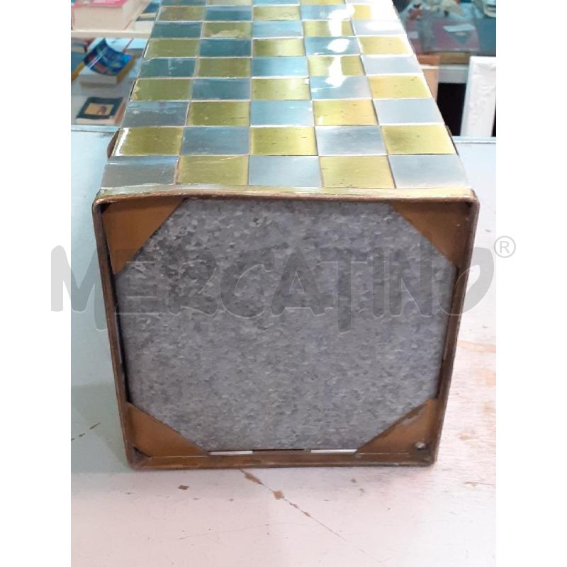 PORTA OMBRELLI ANNI 70 QUADRATI CROMATI E DORATI | Mercatino dell'Usato Roma monteverde 4