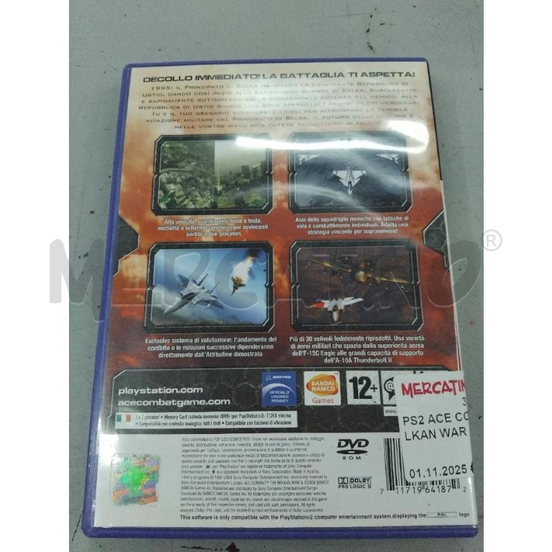 PS2 ACE COMBAT THE BELKAN WAR | Mercatino dell'Usato Roma monteverde 2