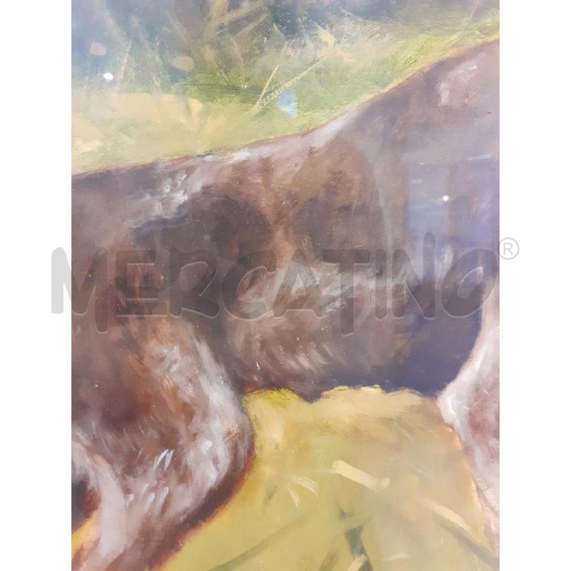 QUADRO CANE CORNICE DORATA | Mercatino dell'Usato Roma monteverde 4