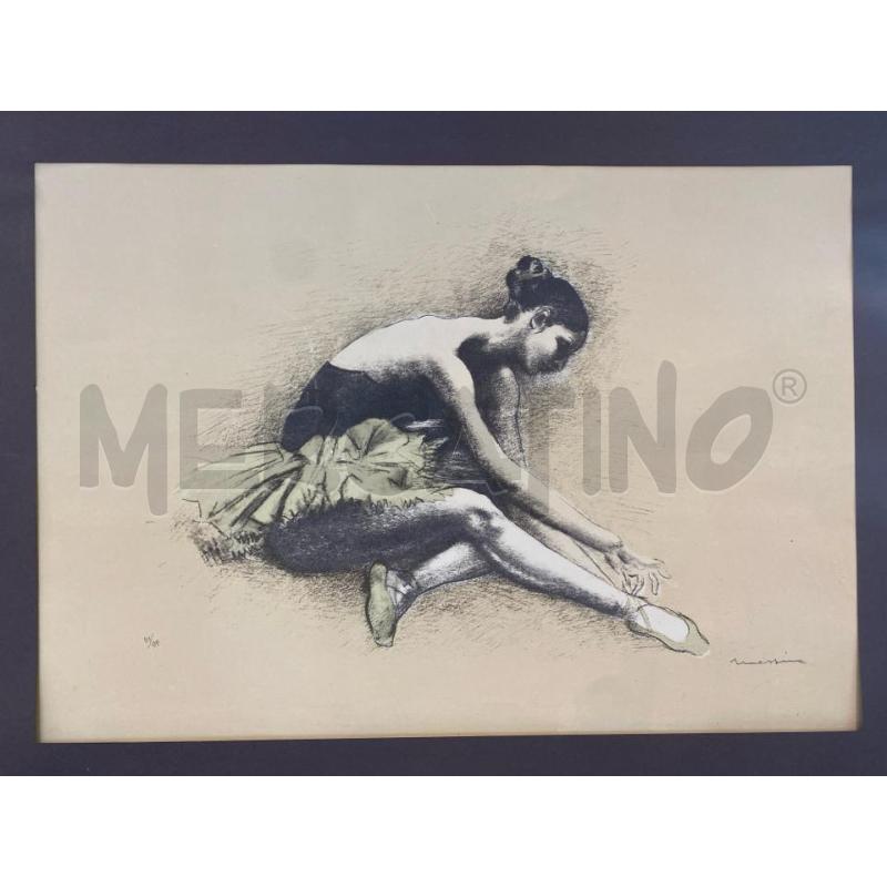 QUADRO DISEGNO BALLERINA CORNICE ARGENTATA | Mercatino dell'Usato Roma monteverde 2