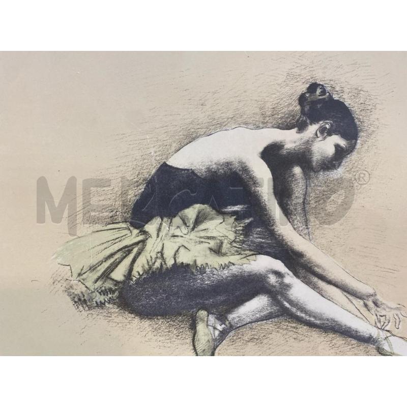 QUADRO DISEGNO BALLERINA CORNICE ARGENTATA | Mercatino dell'Usato Roma monteverde 5