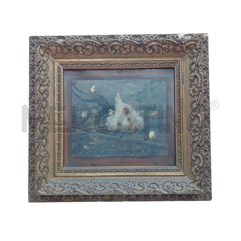 QUADRO GALLINA CON PULCINI  | Mercatino dell'Usato Roma monteverde 1
