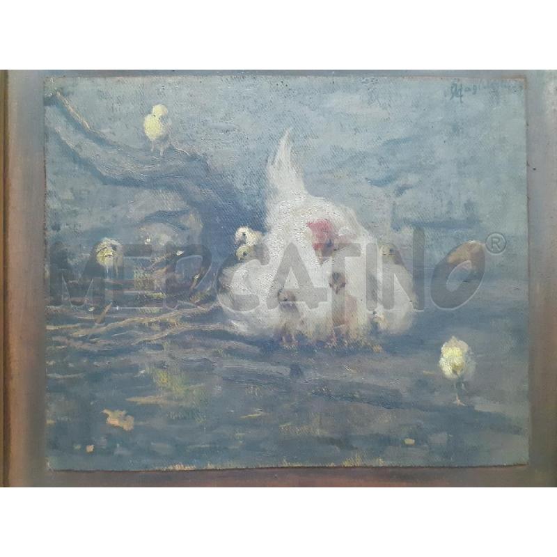 QUADRO GALLINA CON PULCINI  | Mercatino dell'Usato Roma monteverde 2