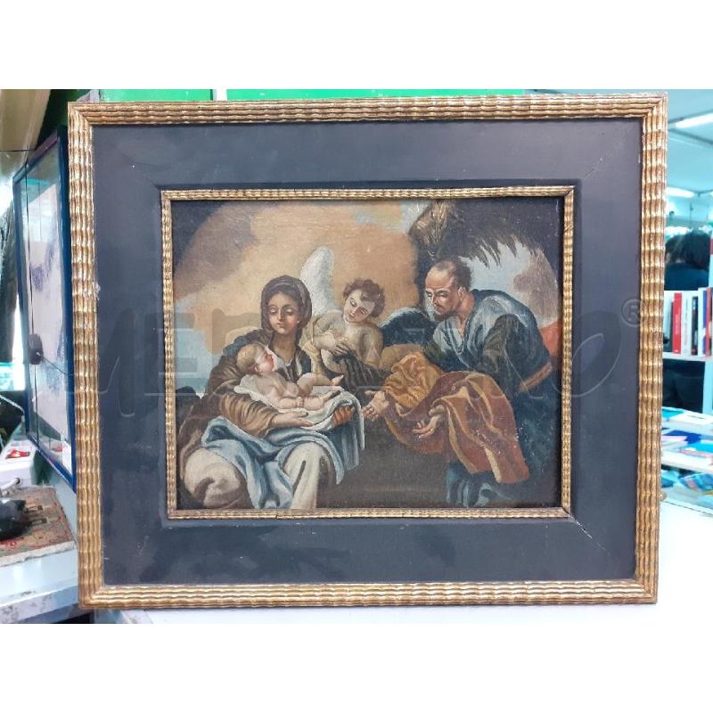 QUADRO NATIVITÀ CORNICE NERA E ORO | Mercatino dell'Usato Roma monteverde 1