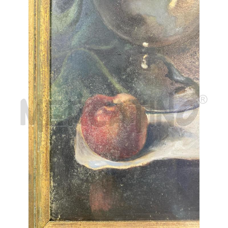 QUADRO NATURA MORTA SU TAVOLA CORNICE DORATA | Mercatino dell'Usato Roma monteverde 5