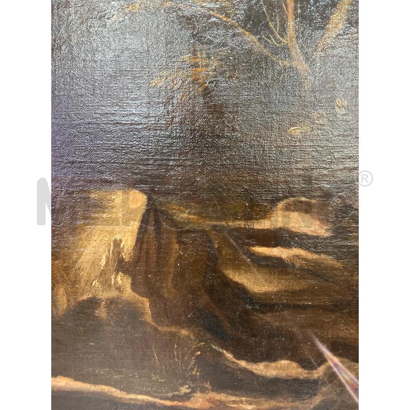 QUADRO PAESAGGIO ANTICO CORNICE DORATA | Mercatino dell'Usato Roma monteverde 4