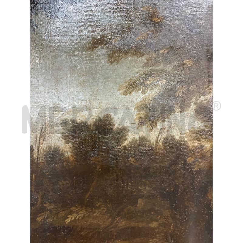QUADRO PAESAGGIO ANTICO CORNICE DORATA | Mercatino dell'Usato Roma monteverde 5