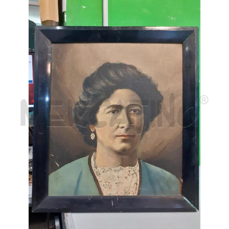 QUADRO RITRATTO SIGNORA CORNICE NERA | Mercatino dell'Usato Roma monteverde 1