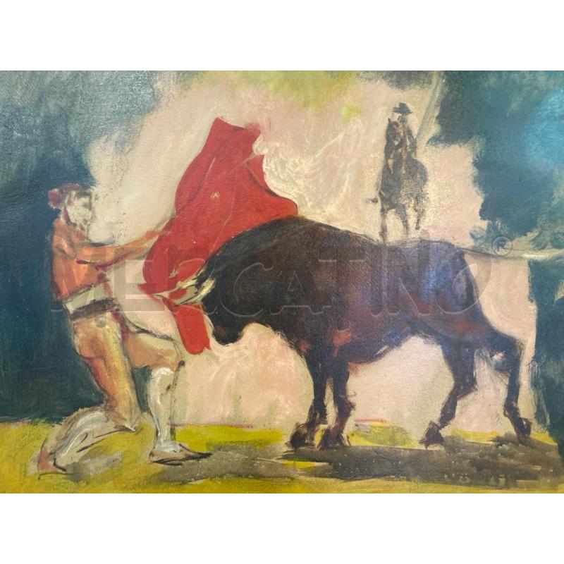 QUADRO TORERO CON TORO | Mercatino dell'Usato Roma monteverde 4