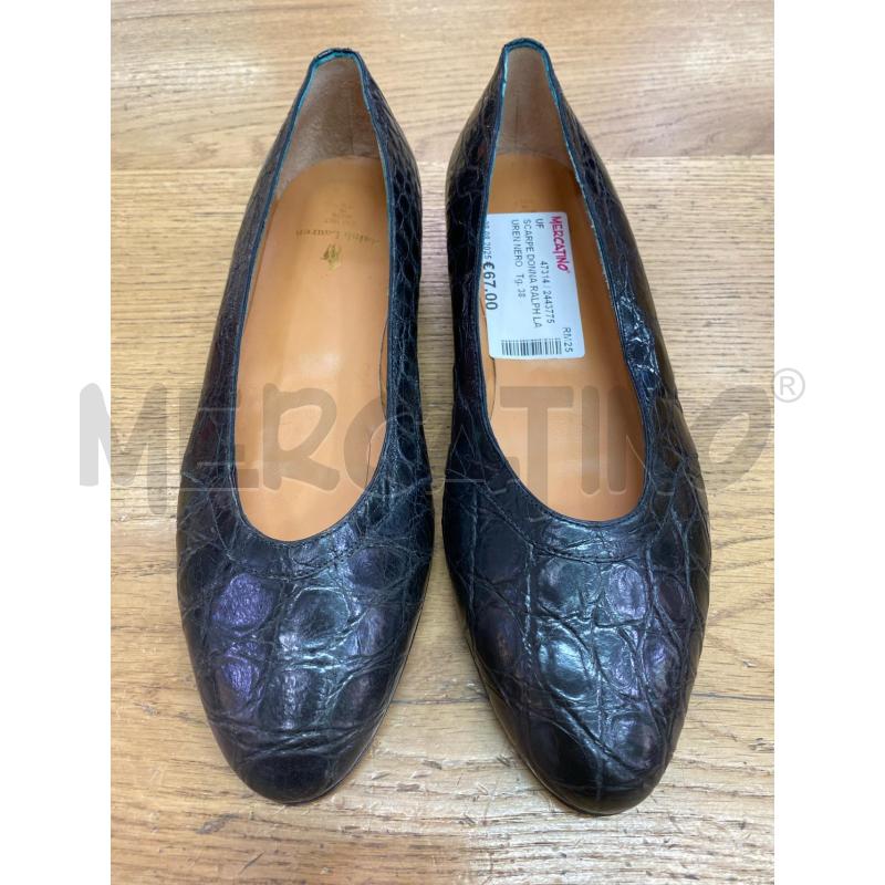 SCARPE DONNA RALPH LAUREN NERO  | Mercatino dell'Usato Roma monteverde 1