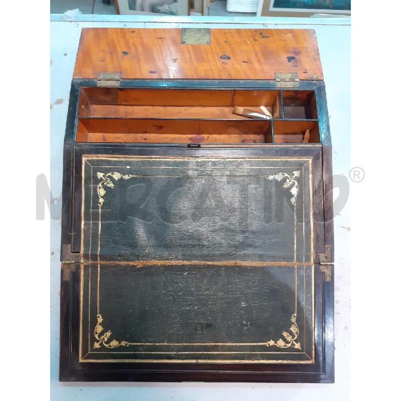 SCRITTOIO PORTATILE PORTALETTERE LEGNO | Mercatino dell'Usato Roma monteverde 4
