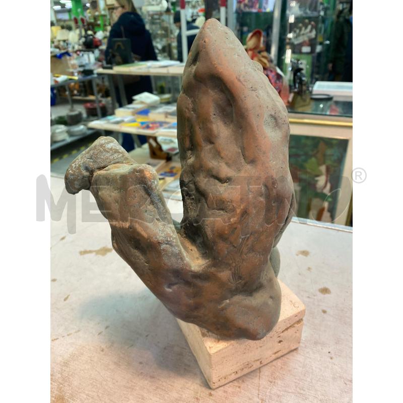 SCULTURA BRONZO VOLTO BASE TRAVERTINO | Mercatino dell'Usato Roma monteverde 3