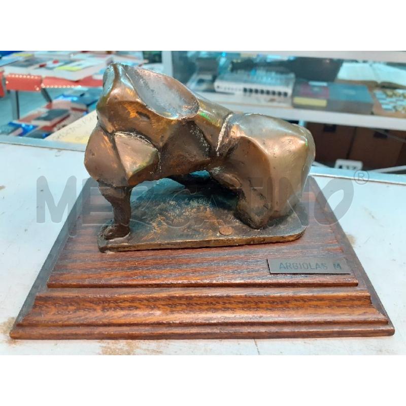 SCULTURA LUPA ROMANA BASE LEGNO  | Mercatino dell'Usato Roma monteverde 1