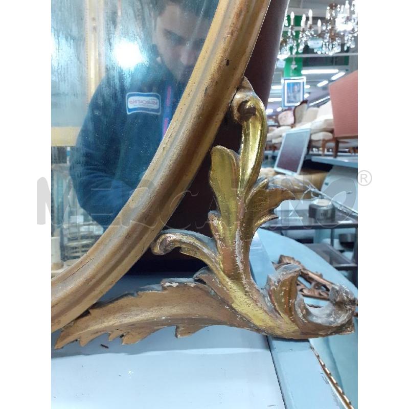 SPECCHIO CORNICE DORATA FOGLIA ROTTA | Mercatino dell'Usato Roma monteverde 2