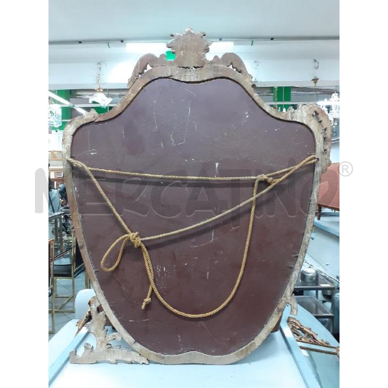 SPECCHIO CORNICE DORATA FOGLIA ROTTA | Mercatino dell'Usato Roma monteverde 5