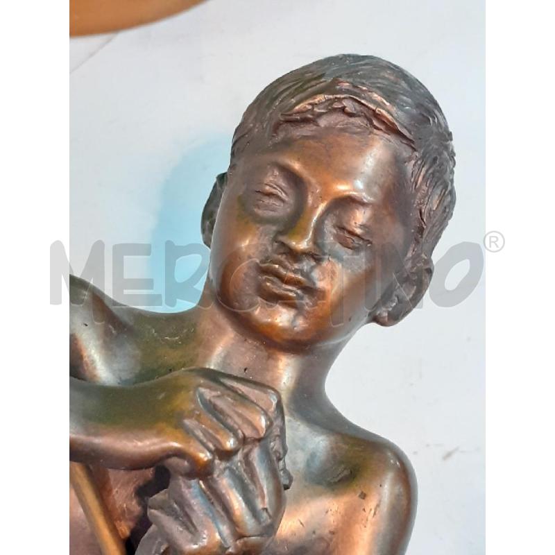 STATUA BRONZO BAMBINO SU PESCE | Mercatino dell'Usato Roma monteverde 5