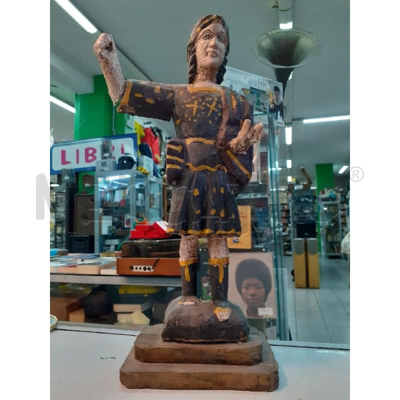 STATUA CAVALIERE LEGNO | Mercatino dell'Usato Roma monteverde 1