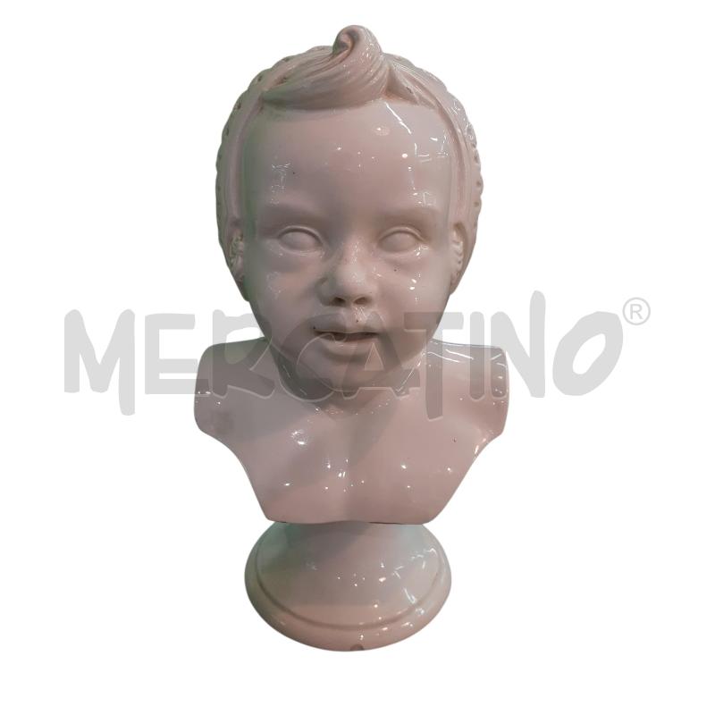 STATUA TESTA BIMBOPORCELLANA BIANCA SPIZZATURE | Mercatino dell'Usato Roma monteverde 1