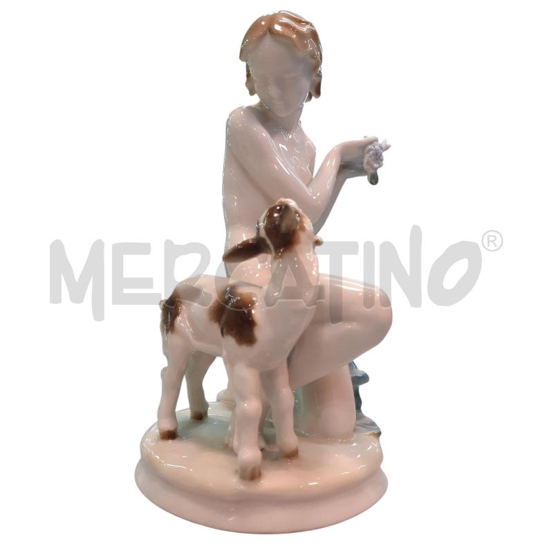 STATUETTA BAVARIA DONNA CON CAPRA | Mercatino dell'Usato Roma monteverde 1
