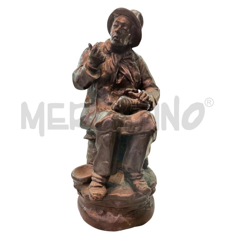 STATUINA BRONZO CALZOLAIO | Mercatino dell'Usato Roma monteverde 1