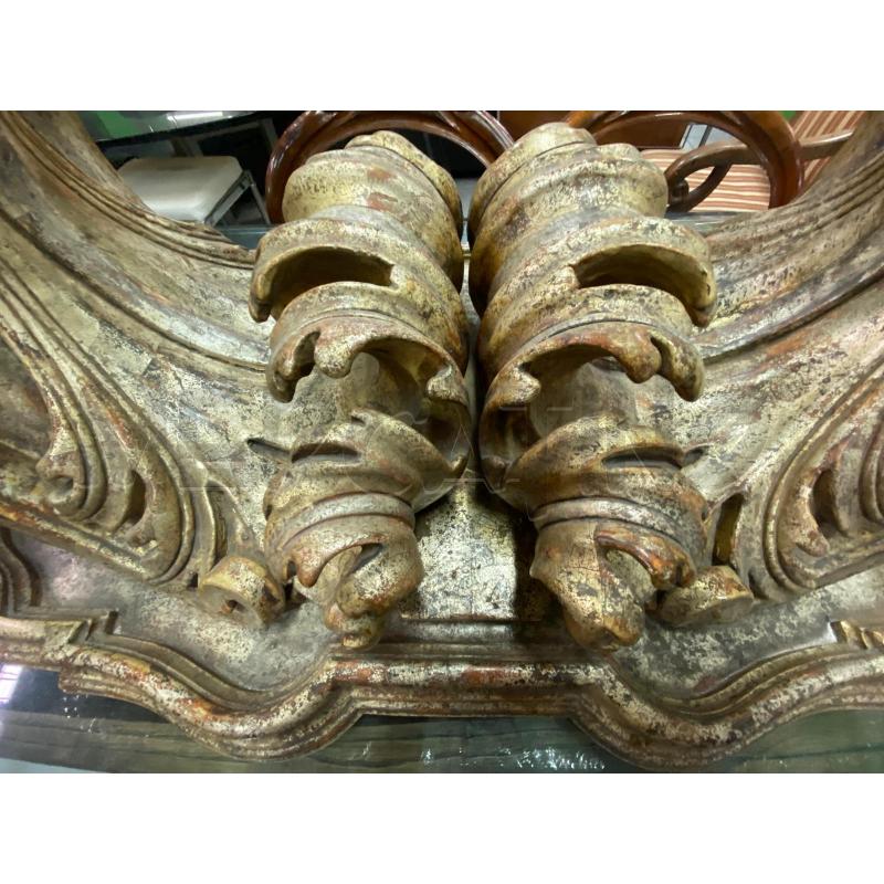 TAVOLINO VETRO STRAPPATO BASSO GAMBA DORATA | Mercatino dell'Usato Roma monteverde 5