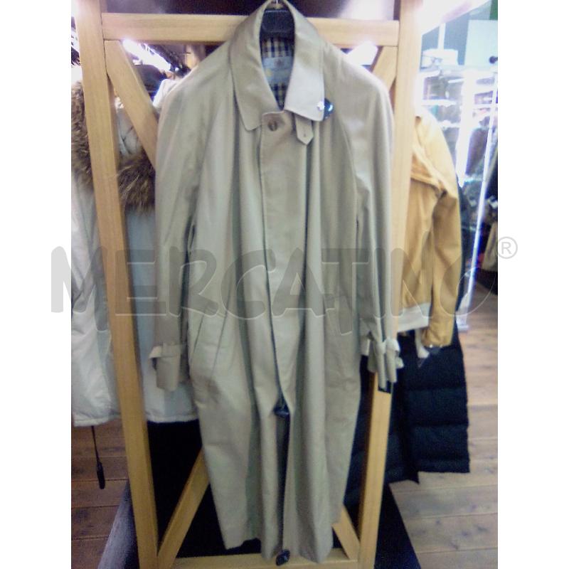 Trench uomo aquascutum beige lungo cint