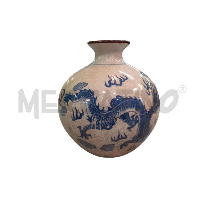 VASO BASSO CINESE DECO BLU | Mercatino dell'Usato Roma monteverde 1