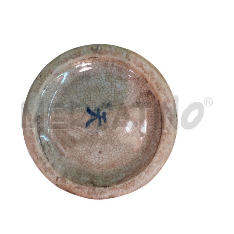 VASO CINESE CON COPERCHIO DECO BLU | Mercatino dell'Usato Roma monteverde 4