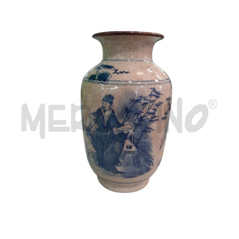 VASO CINESE DECO BLU | Mercatino dell'Usato Roma monteverde 1
