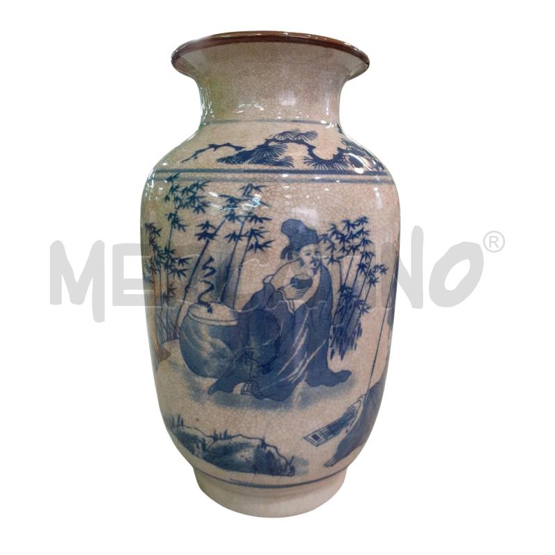 VASO CINESE DECO BLU | Mercatino dell'Usato Roma monteverde 2