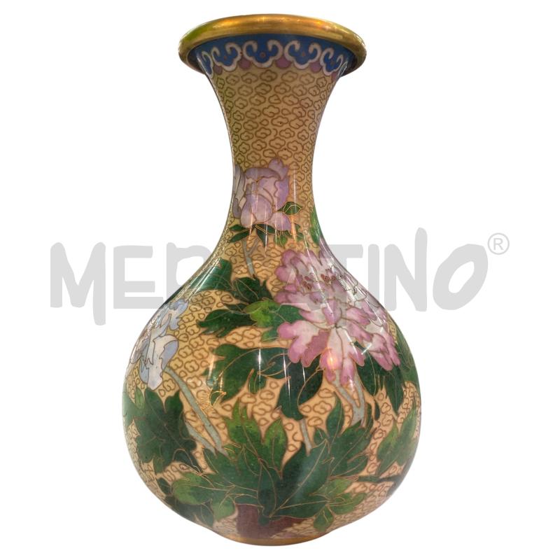 VASO METALLO FIORI ROSA  | Mercatino dell'Usato Roma monteverde 1