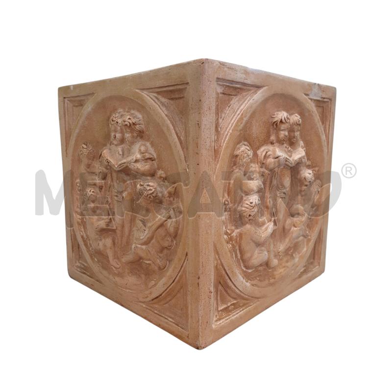 VASO QUADRATO MANIFATTURA DI SIENA | Mercatino dell'Usato Roma monteverde 1