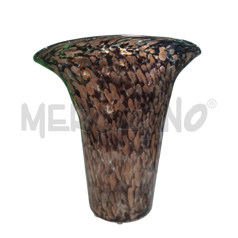 VASO VETRO AVENTURINA SOTTO CREPATO | Mercatino dell'Usato Roma monteverde 1
