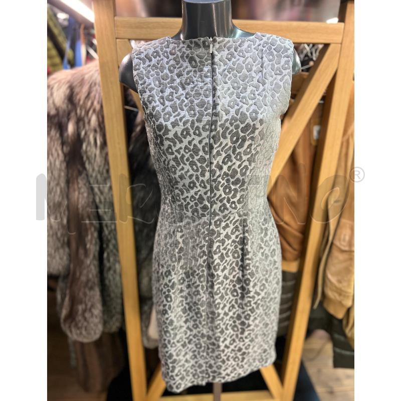 VESTITO DONNA CERRUTI GRIGIO LEOPARDATO | Mercatino dell'Usato Roma monteverde 1
