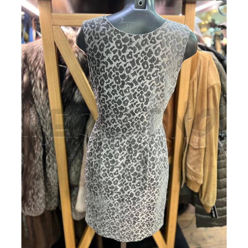 VESTITO DONNA CERRUTI GRIGIO LEOPARDATO | Mercatino dell'Usato Roma monteverde 3