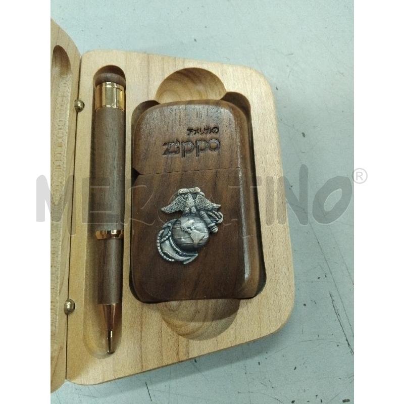ZIPPO LEGNO CON PENNA E SCATOLA | Mercatino dell'Usato Roma monteverde 2