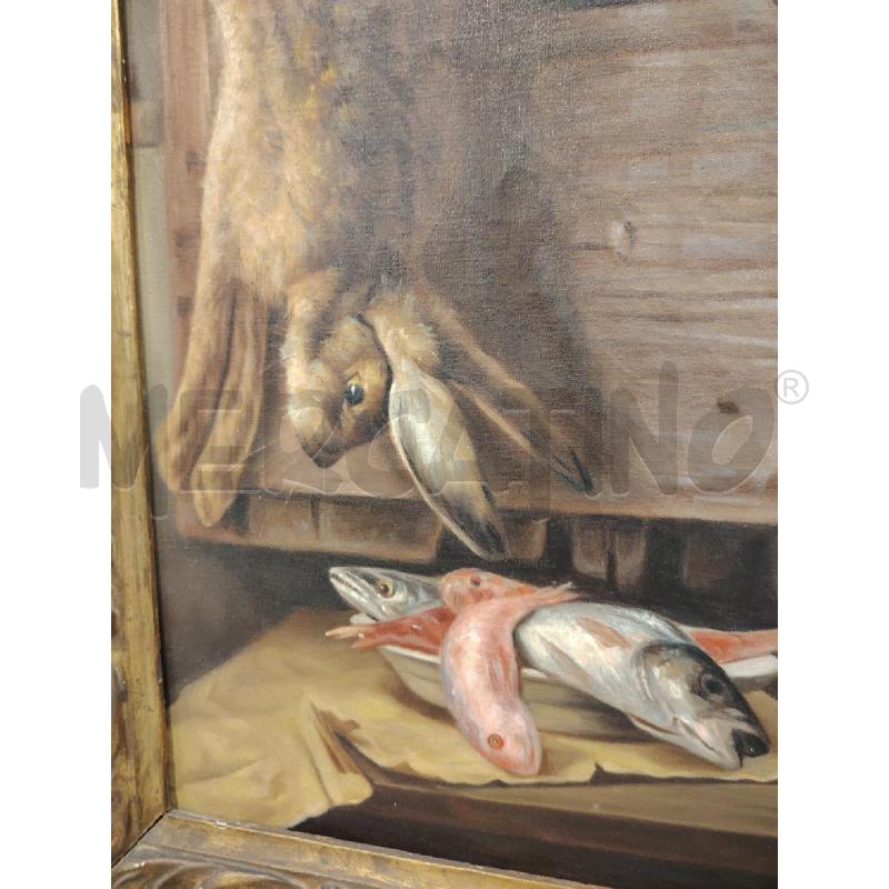 130X100 QUADRO A FIRMA AMELIO SCHWICKER CACCAIGIONE  | Mercatino dell'Usato Roma eur 4