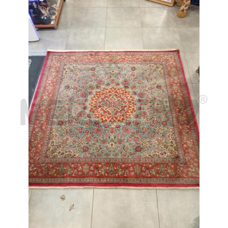 200X191 TAPPETO B/ROSSO T/CEL T/FLOREALE  | Mercatino dell'Usato Roma eur 1