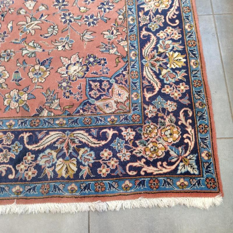254X199 TAPPETO TONI BLU ROSSI FIORE CENTR | Mercatino dell'Usato Roma eur 2