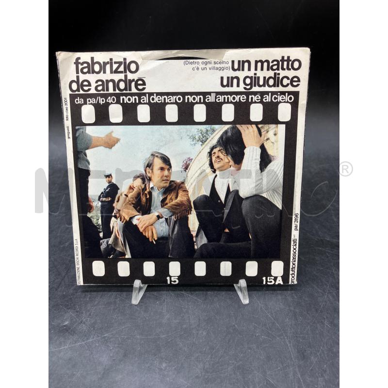 45 GIRI FABRIZIO DE ANDRÈ UN MATTO UN GIUDICE | Mercatino dell'Usato Roma eur 1
