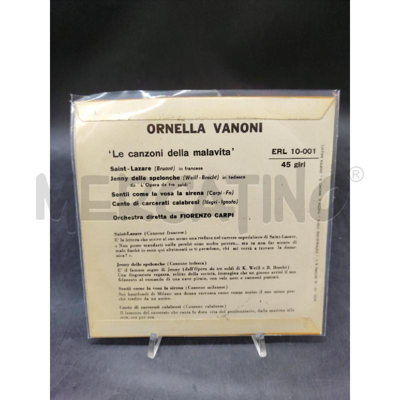 45 GIRI VANONI LE CANZONI DELLA MALAVITA | Mercatino dell'Usato Roma eur 2