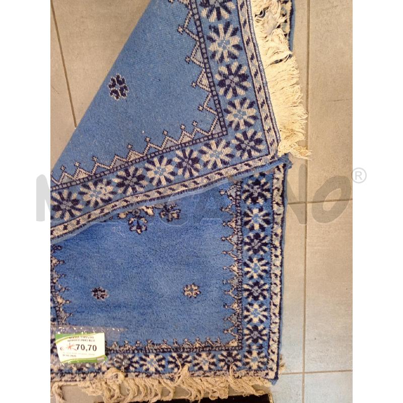 83X185 TAPPETO MARROCHINO BLU | Mercatino dell'Usato Roma eur 3