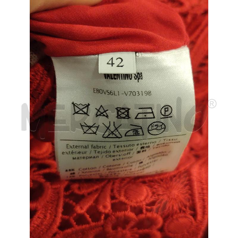 ABITO VALENTINO GARAVANI ROSSO PIZZO + MANTELLA  | Mercatino dell'Usato Roma eur 3