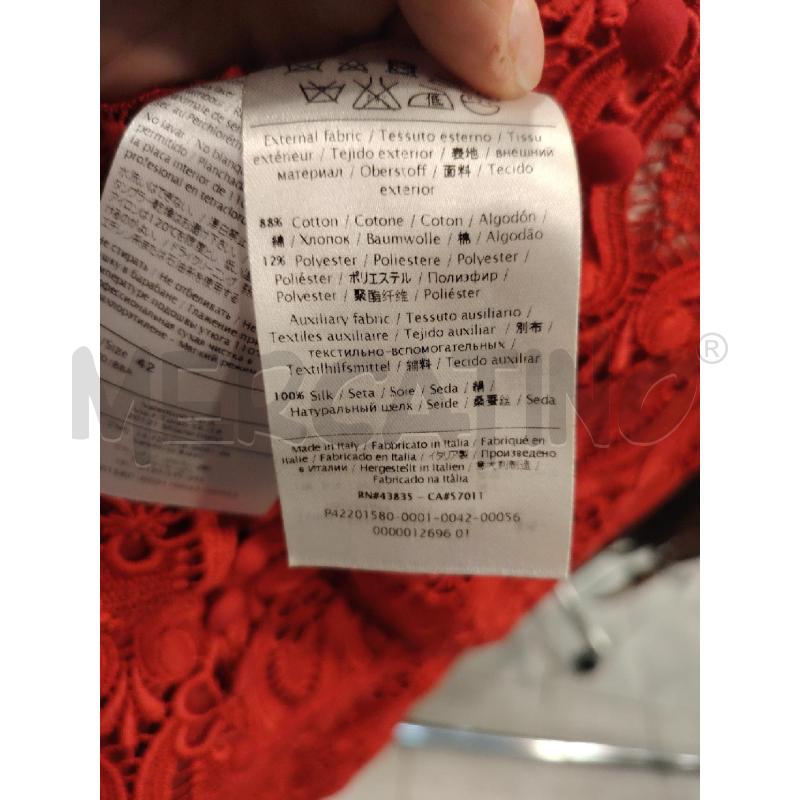 ABITO VALENTINO GARAVANI ROSSO PIZZO + MANTELLA  | Mercatino dell'Usato Roma eur 4