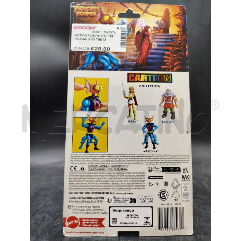ACTION FIGURE MATTEL HE-MAN AND THE MASTERS MANTENNA | Mercatino dell'Usato Roma eur 2