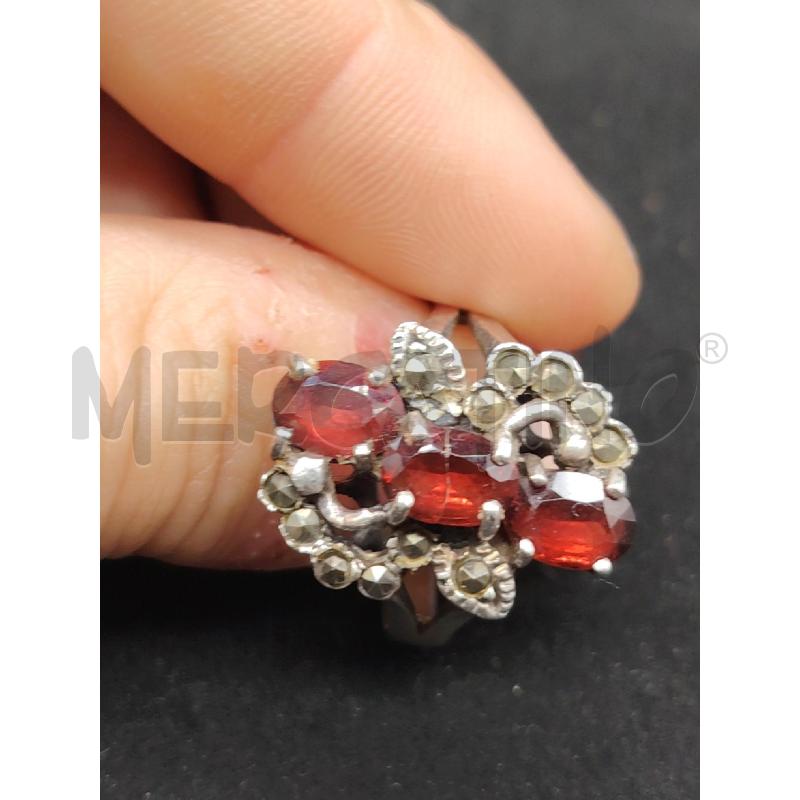 ANELLO D FUSION 3PIETRE GRANATA | Mercatino dell'Usato Roma eur 4